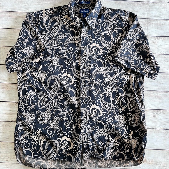 Paul Fredrick Other - Paul‎ Fredrick Black and Cream Paisley Shirt